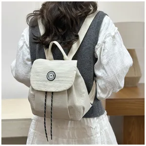Sac à dos mini style coréen pour femmes, décontracté léger couleur unie étanche voyage