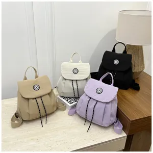 Sac à dos mini décontracté style coréen femme unicolore léger imperméable sac quotidien