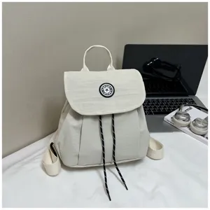 Sac à dos mini décontracté style coréen femme simple léger unicolore étanche imperméable