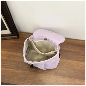 Mini sac à dos coréen décontracté imperméable couleur unie petit sac pour femmes quotidien