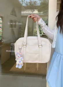 Borsa a mano tote giapponese JK di grande capacità borsa a tracolla minimalista donna