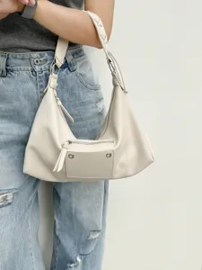 Vintage motorcycle shoulder bag casual slouchy underarm tote bag for daily fashion wear
