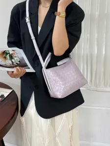 Chic woven leather bucket bag, elegant shoulder and crossbody bag for women daily fashion.