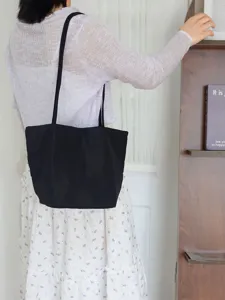Korean minimalist nylon tote bag lightweight commuter single shoulder underarm bag for women