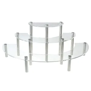 3 Tier Acrylic Cake Display Stand Transparent Round Dessert Cupcake Display Riser Shelf Party Wedding Home Decor