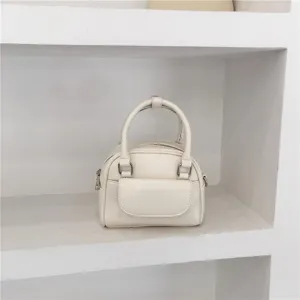 White leather top handle handbag women shoulder crossbody bag stylish daily use