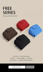 Portable mini quilted square pouch with metal ring, multi-color cute coin purse and wallet.