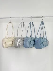 Retro casual shoulder handbag large capacity commuter tote bag for women daily fashion style