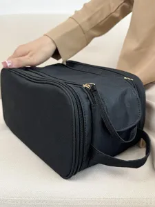 Large capacity travel cosmetic bag multi-functional portable makeup organizer for women daily use