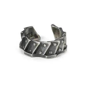Vintage Punk Gear Ring For Men S925 Silver Plated Open Adjustable Industrial Mechanical Finger Ring Fashion Jewelry Gift