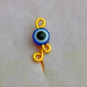 Boze oog neusring piercing sieraden goudkleurige draad gewikkeld lichaam piercing