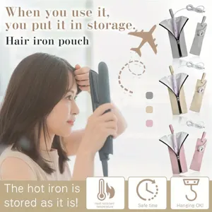 Borsa da viaggio resistente al calore per piastra per capelli e custodia pratica.