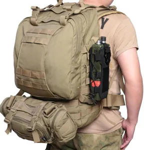 Tactical backpack military MOLLE pouch outdoor hiking camping water bottle radio bag
