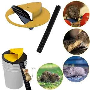 Trappola per topi a bilanciere per secchio automatica controllo roditori parassiti efficace.