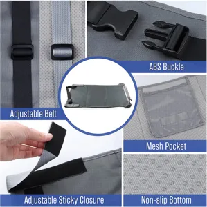 Children airplane footrest travel hammock adjustable belt mesh pocket portable flight seat extender