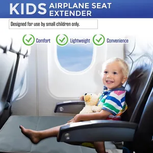Kids airplane seat extender for travel comfortable portable footrest rest bed for toddlers.