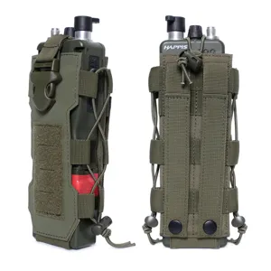 Tactical military radio pouch Molle webbing walkie talkie bag outdoor army green