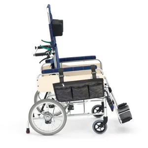 Waterproof wheelchair side storage bag with multi pockets black hanging organizer for aids