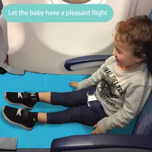 Portable kids airplane footrest travel hammock seat extender for comfortable flight use new