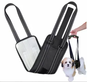 Dog support sling for elderly injured or post-operative recovery walking helper lifting harness.