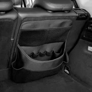 Organizador de maletero de coche bolsa de almacenamiento colgante con bolsillos de malla