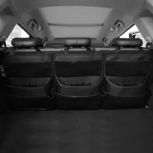 Organizador de maletero de coche bolsa colgante de asiento con múltiples bolsillos de red