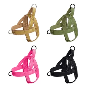 Tactical dog harness vest style multi-color reflective large dogs pet supplies detail.