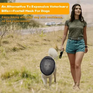 Atmungsaktive Hunde-Netzmaske für Outdoor-Wanderungen und Schutz, bequeme Haustier-Schutzausrüstung.