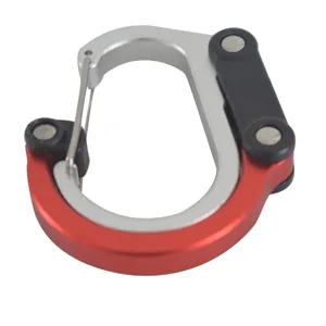 Aluminum alloy D-ring carabiner multifunctional outdoor travel keychain climbing clip.
