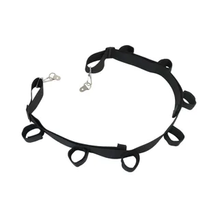 Correa para caña de pescar de coche soporte de fijación ajustable negro con bucles