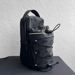 Tragbare magnetische Fitness-Wasserflasche Tasche mit groesser Kapazitaet, schwarze Tasche.