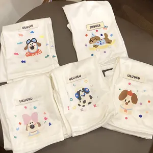 Ice Silk Sun Protection Arm Sleeves Cute Cartoon Dog Print UV Protection Cooling Sleeves For Women Summer Outdoor