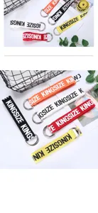 Korean style letter canvas belt with double D-ring casual fashion waist strap for women