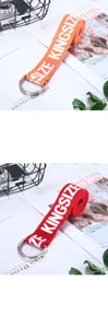 Canvas belt for women with double ring buckle, trendy casual fabric strap for jeans and trousers.