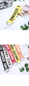 Canvas belt women double ring buckle korean style fashion letter print waist strap jeans