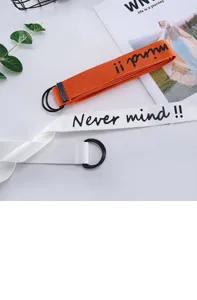 Cintura in tela intrecciata con fibbia a doppio anello da donna, cintura decorativa per jeans.