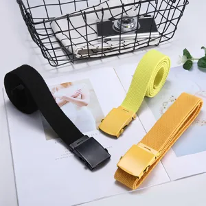 Canvas belt automatic buckle unisex casual woven student fashion jeans belt durable outdoor