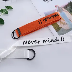Cintura in tela a doppio anello da donna cinturino in tessuto casual per jeans