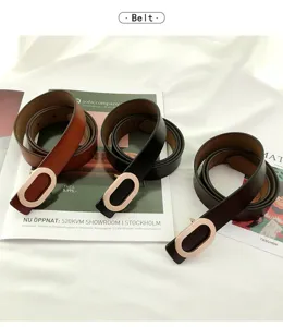 Women genuine leather belt casual stylish pin buckle waist belt for jeans dress daily wear