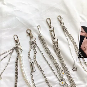 Women metal waist chain hip hop pant chain set versatile fashion jeans dress accessories