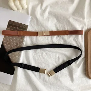 Ceinture élastique femme vintage stretch ceinture décorative pour manteau et robe.