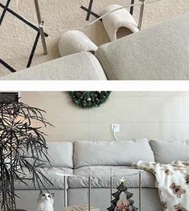 Moderne transparante acryl salontafel meerlaags minimalistisch woonkamer meubilair