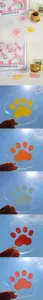 Transparante acryl kattenpoot onderzetter schattige creatieve isolatiemat voor huisdecoratie