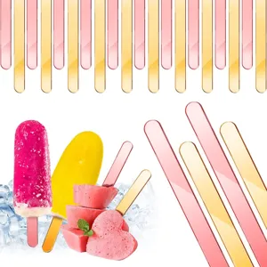 Palitos de helado de acrílico transparente reutilizables para manualidades dulces y detalle