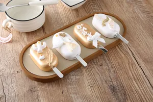 Mini palitos de helado decorativos reutilizables de acrilico transparente vista detallada