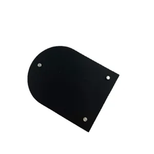 Black acrylic arch shaped decorative tray with metal feet for cosmetics perfume storage