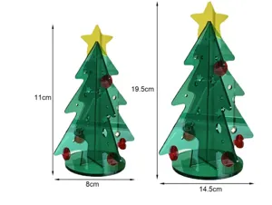 Acrylic Christmas tree decoration DIY creative ornament set with star and transparent material