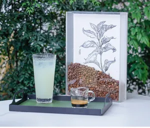 Transparante acryl fotolijst voor DIY gedroogde bloemen en huisdecoratie weergave.