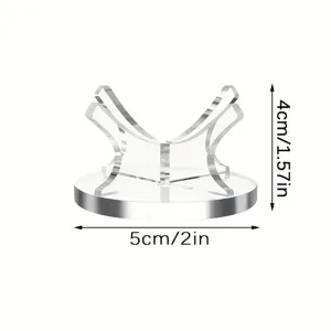 Clear acrylic sports ball display stand holder for golf baseball tennis balls size 5x4cm.