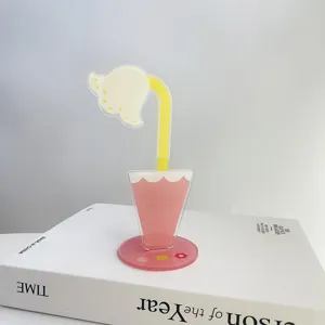 Acrylic ins cute flower memo clip desktop photo message holder small decorative ornament